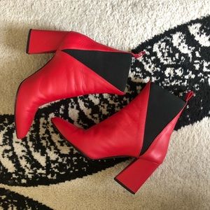 ASKA Vintage Italian Leather “Troy Contrast Boots”